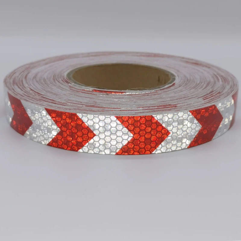 PET width25mm Safety Mark Reflective tape stickers car-styling Self Adhesive Warning Tape Automobiles Motorcycle Reflective Film
