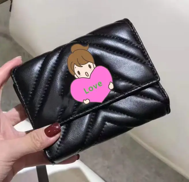 

Luxury brand ladies wallet 2019 high quality leather card package famous designer high quality love wallet