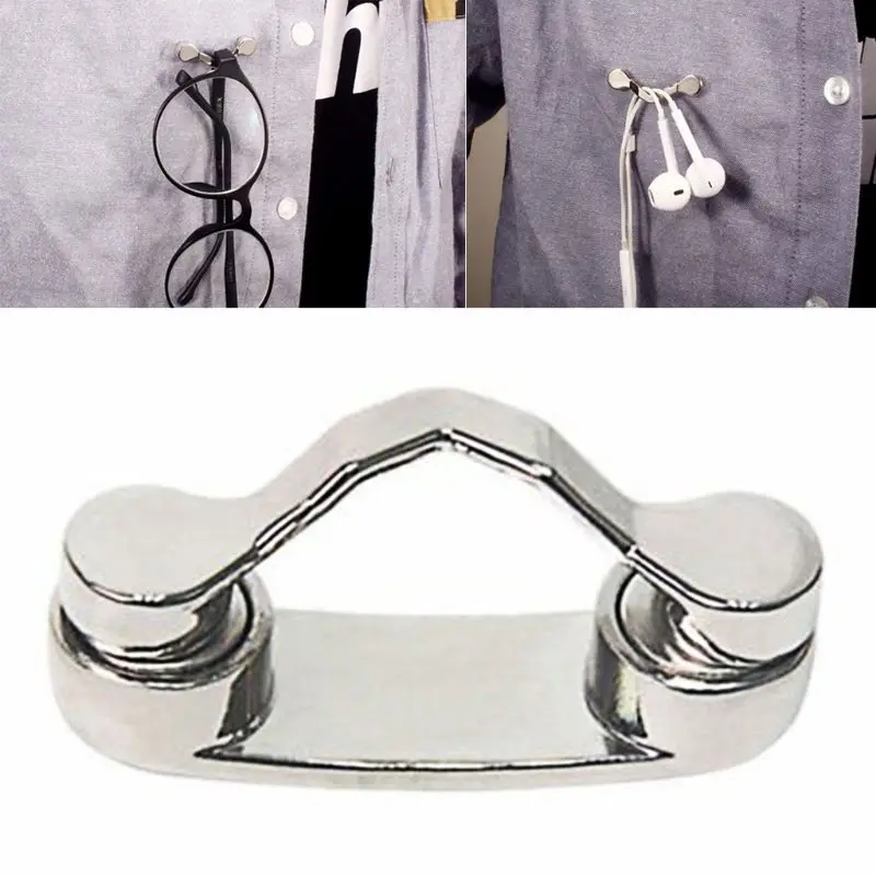 

Fashion Unisex Multifunction Portable Clothes Clip Magnetic Hang Buckle Magnet Glasses Headset Line Clips Glasses Case Universal