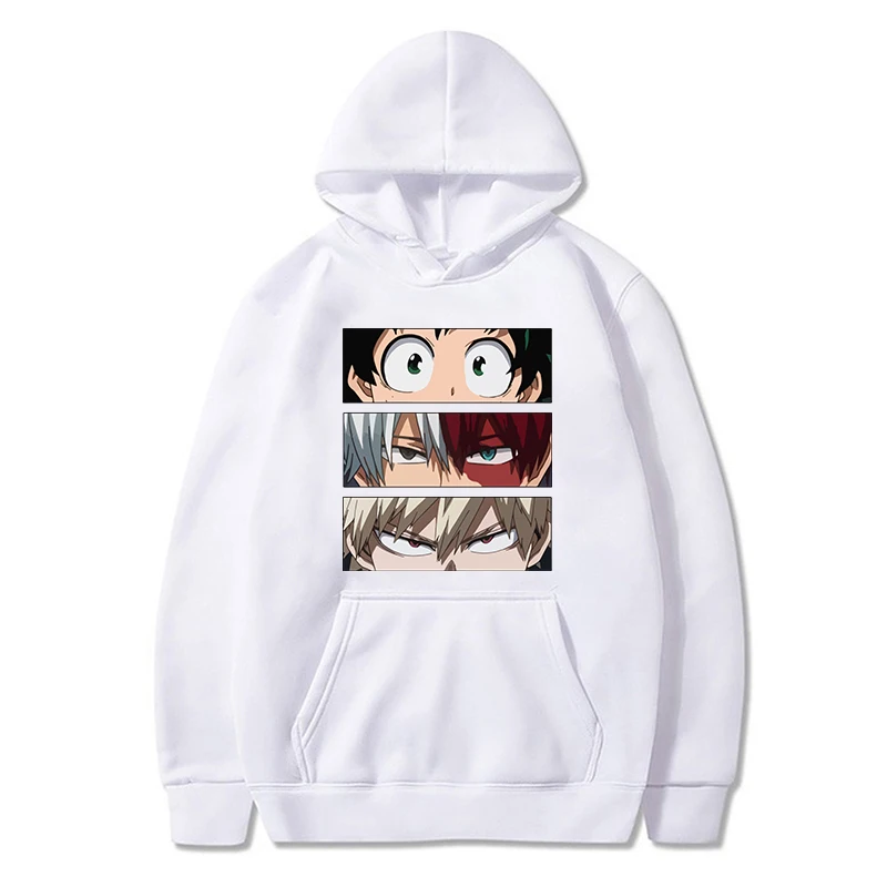 

New Hoodies My Hero Academia Printed Sport Men Japanese Anime Pullover Unisex Black Sweatshirt Cartoon Funny Tops Size XS-4XL