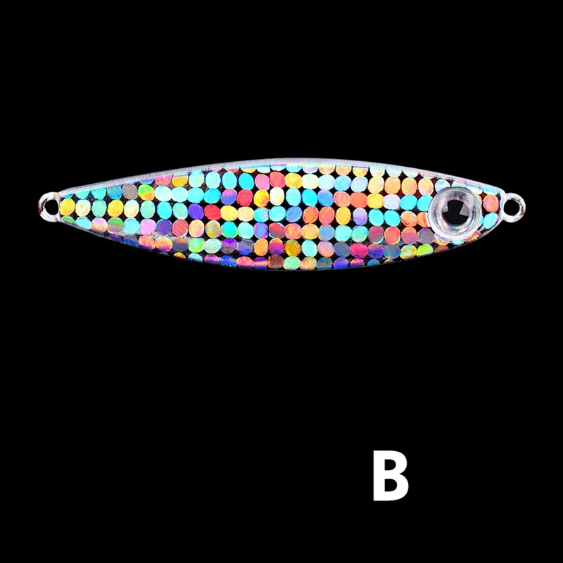7 г 45 мм 7 цветов рыболовная искусственная приманка металлическая джигггинг ложка приманка рыболовные аксессуары без крючков - Цвет: B