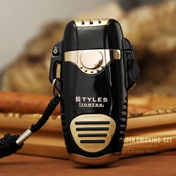 

Outdoor Triple Torch Lighter Waterproof Rope Gas Cigar Jet Lighter Turbo Windproof Metal Spray Gun Pipe Lighter Gadgets Man