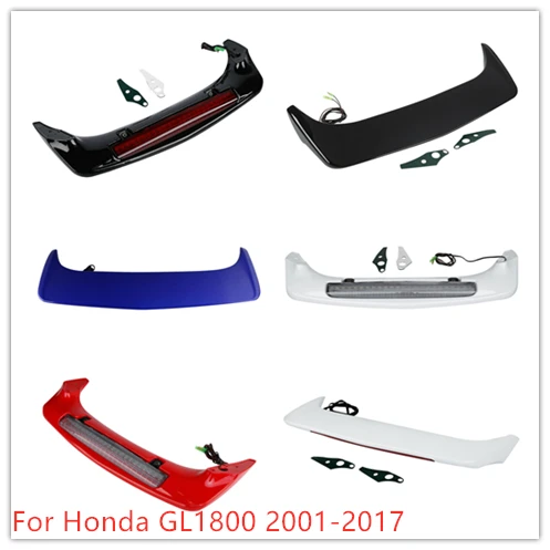 

Motorcycle Rear Trunk Spoiler LED Brake Light For Honda Goldwing 1800 GL1800 2001-2017