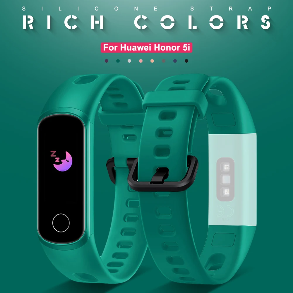 Ремешок для Honor Band 5i ремешок Huawei силиконовый браслет мягкий термополиуретановый
