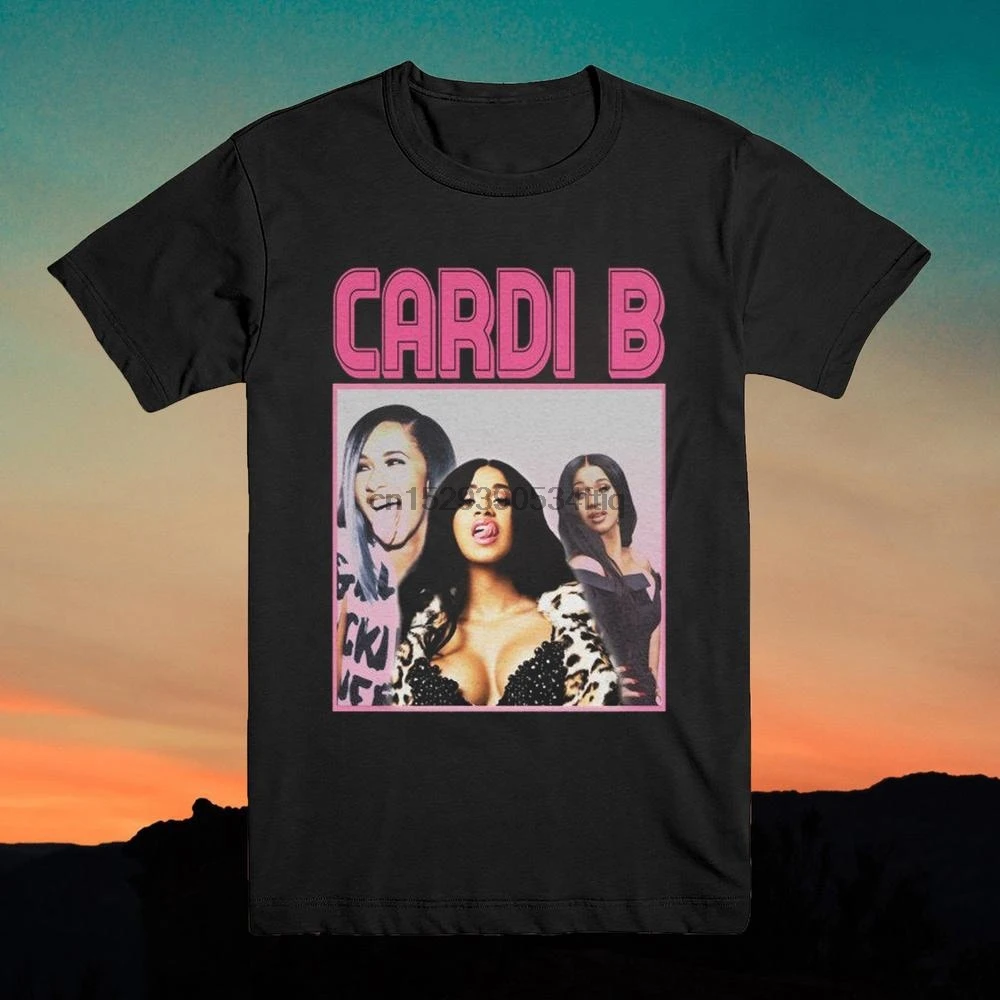 Cardi B Bottzilla 90S вдохновенный дизайн возврат Классическая футболка |