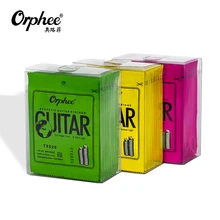 Orphee Струны для акустической гитары серии TX зеленый фосфор народная шестиугольная углеродистая сталь металлическая струна аксессуары для гитары Orphee Струны для акустической гитары серии TX зеленый фосфор народная шестиугольная углеродистая сталь металлическая струна аксессуары для гитары