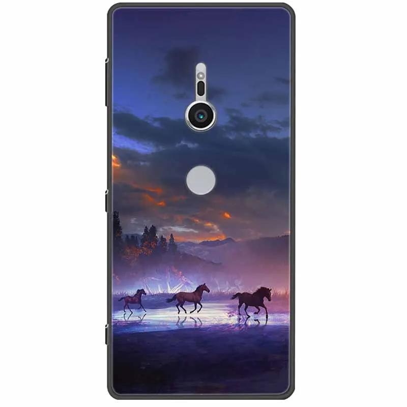 Chic Abstract Design Shockproof Black Silicone Case