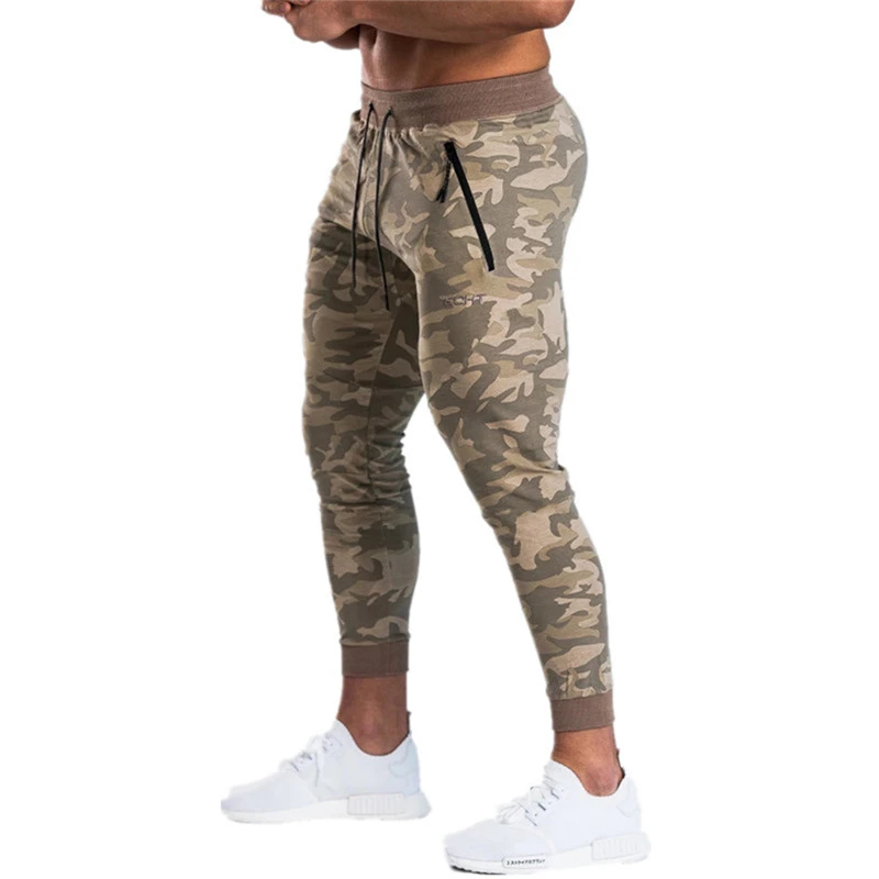 

2019 New Bodyboulding Mens Pants Gyms Sweatpants Brand Clothing Cotton Camouflage Trousers Casual Elastic Fit Joggers