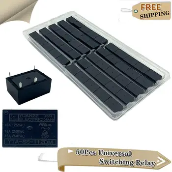 

50 Pcs DC 12V Automotive Switching Relay 16A 0.2W 4 Pin Relay Switch SPDT Universal Control Device Relays for Auto Car LKW Boat