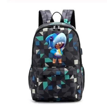 

USB Charging School Bag Multicolor Backpack Space Printing Backpacks for Teenager Men Women Shelly Leon Game Backpack mochila