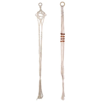 

Macrame Plant Hangers Set Of 2 Indoor Wall Hanging Planter Basket Flower Pot Holder Boho Home Decor