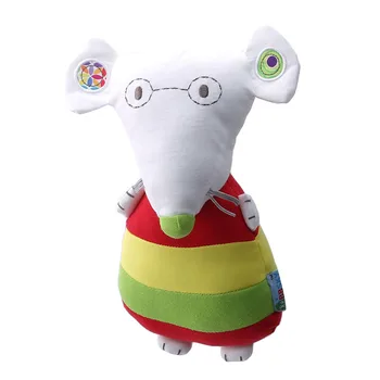 

New Baby Rattle Cute Jingle Glasses Mouse Appease Doll With Rattle Baby Comfort Doll With Plush Toy Rammelaars Sonajas