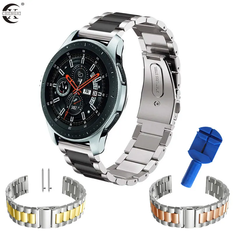 18 мм 22 20 24 ремешок для часов из нержавеющей стали Samsung Galaxy Watch 42 46 GEAR S3 Active2 GT 2 Classic