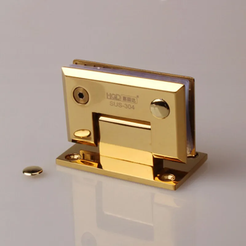 Solid precision cast 304 stainless steel glass door hinge bathroom clip glass door hinge 90 degrees(DG33350)