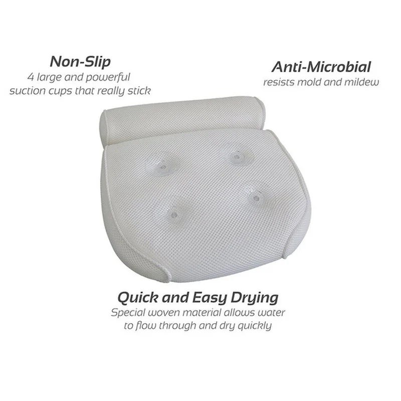 3D сетка спа Нескользящая Ванна Подушка для ванной шеи Поддержка Подушка Ванна Подушка с присосками подголовник подушки