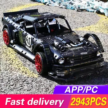 

Remote Control Bricks Ford Mustang Hoonicorn RTR V2 Bricks Educational Model Kit Lepining Technic MOC-22970 Building Blocks Toys