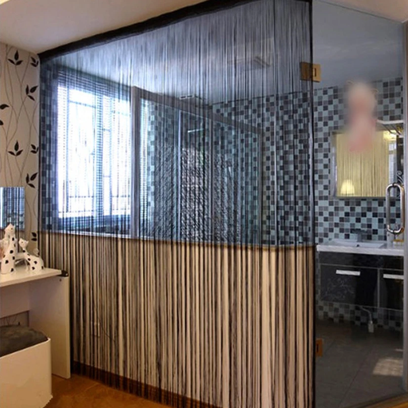 String Curtains 100x200cm Tassel Strings Living Room Window Home Interior Door Line Solid Divider Room Wedding