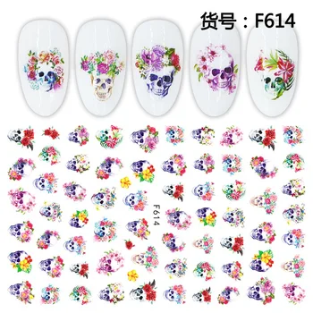 

Newest F sereis F-614-615-623 Halloween 3d nail art sticker nail decal stamping export japan designs rhinestones decorations