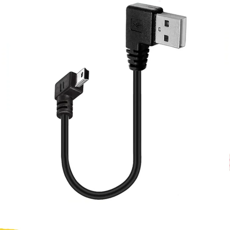 USB 2,0 Stecker auf Mini USB BIS Unten Links Rechts Abgewinkelt 90 Grad Kabel 0,25 m 0,5 m 1,8 m 3m 5m für Kamera MP4 Tablet