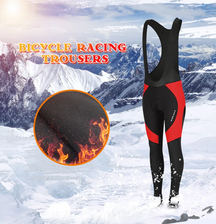 Bib Cycling Long Pants Thermal, Cycling Pants Winter Gel