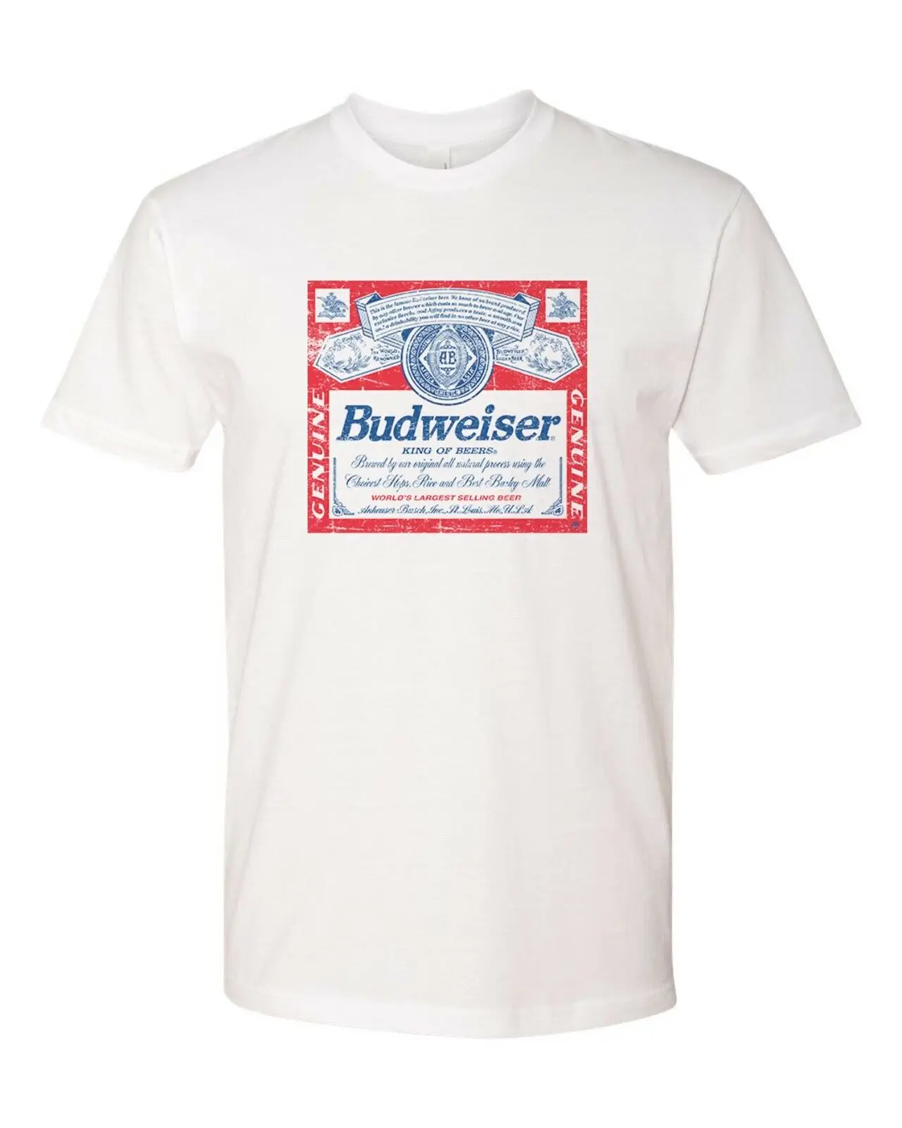 BUDWEISER рубашка с принтом Distressed футболка BEER ME TEE подарок для Него нее |