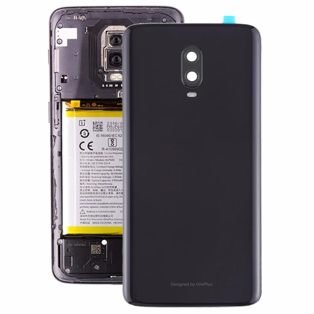 Оригинальная Задняя крышка батареи с объективом камеры для OnePlus 6T