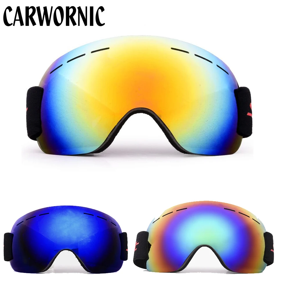 Лыжные очки противотуманные и песочные большие сферические очки для мужчин и женщин взрослые альпинистские снежные очки