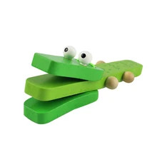Крокодиловые кастаньеты деревянные Мультяшные музыкальные игрушки для детей ясельного возраста вечерние Развивающие игрушки для детей