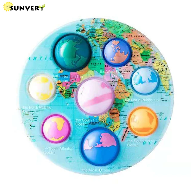 Kids Eight Planets Simpl dimmer bubbles Fun Kid Fidget Toys Antistress Toy Christmas gift autism ADHD Sensory special Toy 2021 08