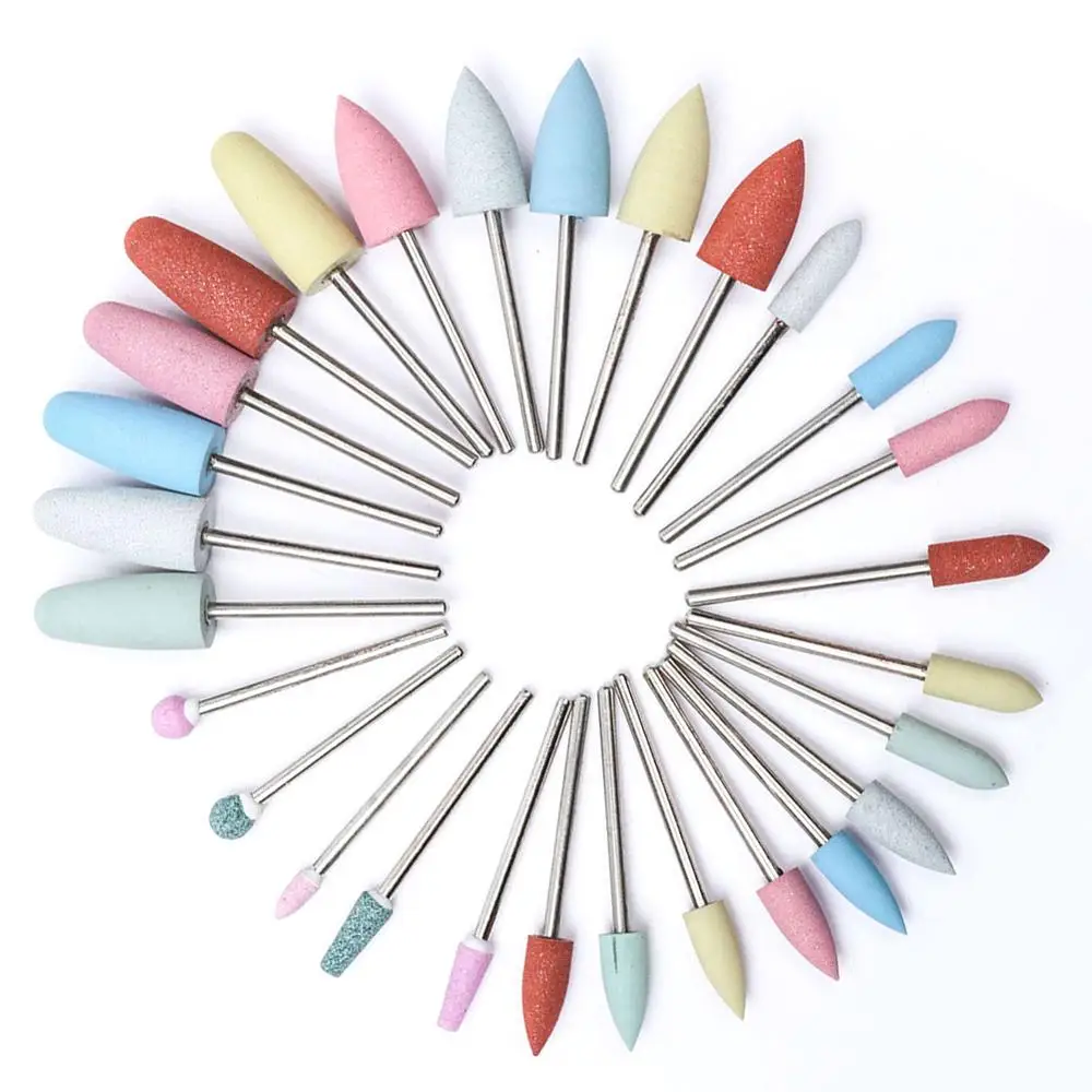 

1pcs Pro Nail Drill Bit Nozzle Cutter Nail Rubber Silicone Polisher Grinding Head Nail Electric Manicure Drill Machine Accessory
