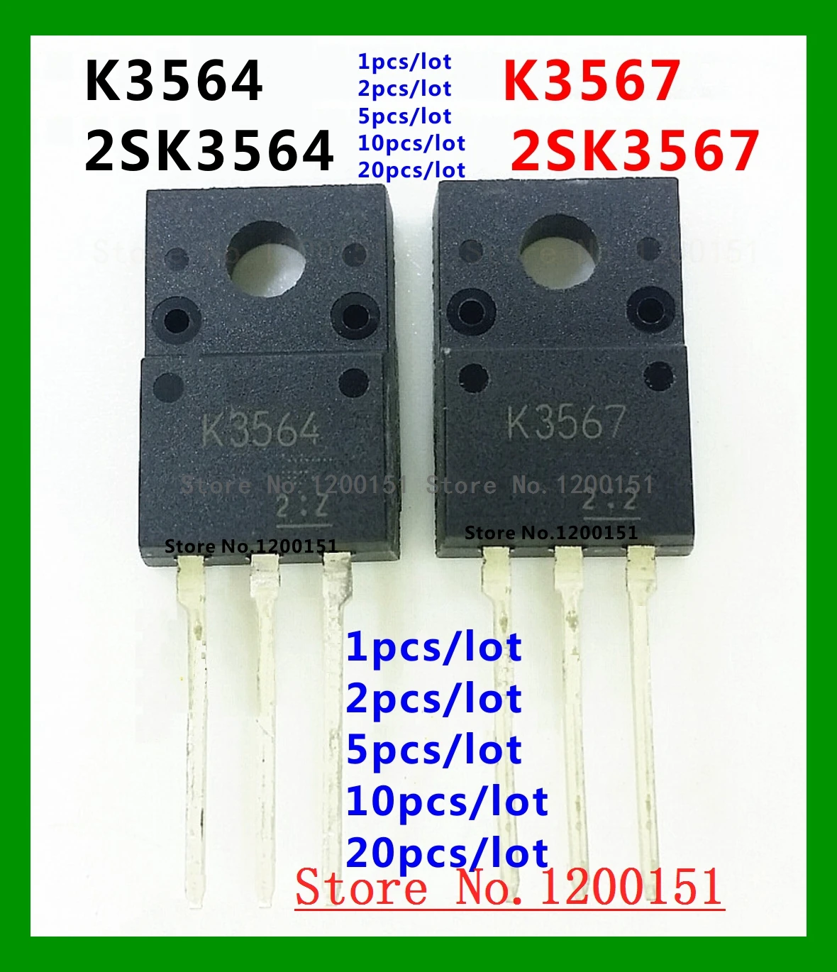 K3564 K3567 2SK3564 2SK3567 TO 220F|Integrated Circuits| - AliExpress