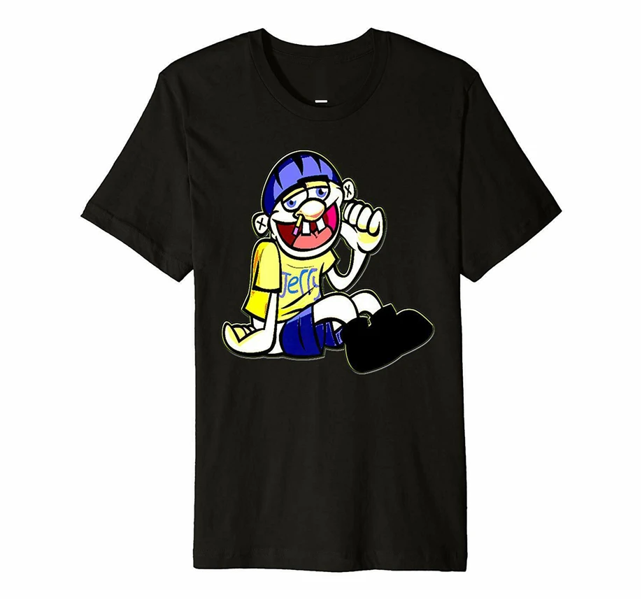 

Super Mario Logan Jeffy Puppet Franchise Unisex Black T-Shirt S-6Xl For Youth Middle-Age The Elder Tee Shirt
