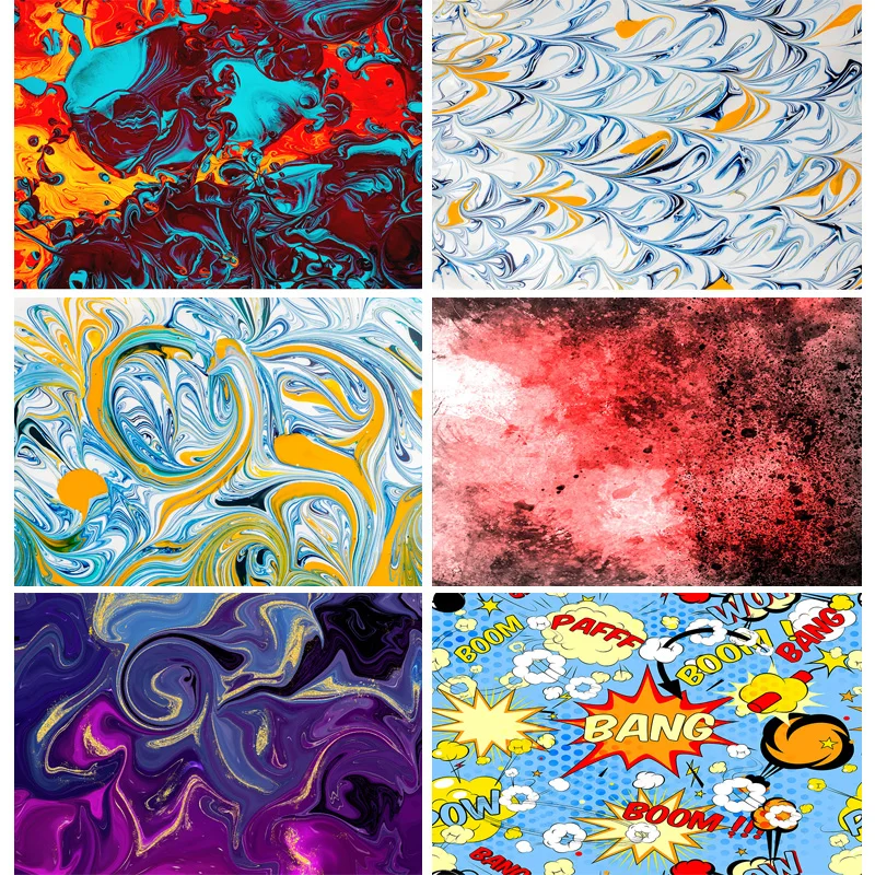 

SHUOZHIKE Vinyl Colorful Gradient Painted Photography Backgrounds Abstract Marble Photo Backdrops Studio Props 201023CSH-02