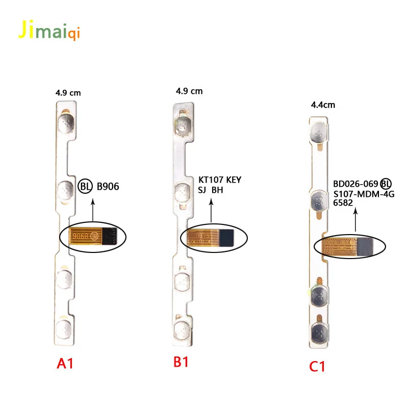 Кнопка включения и выключения звука гибкий кабель для BL B906 KT107 ключ SJ BH BD026-069 053 054 планшет проводящий гибкий кабель с наклейкой