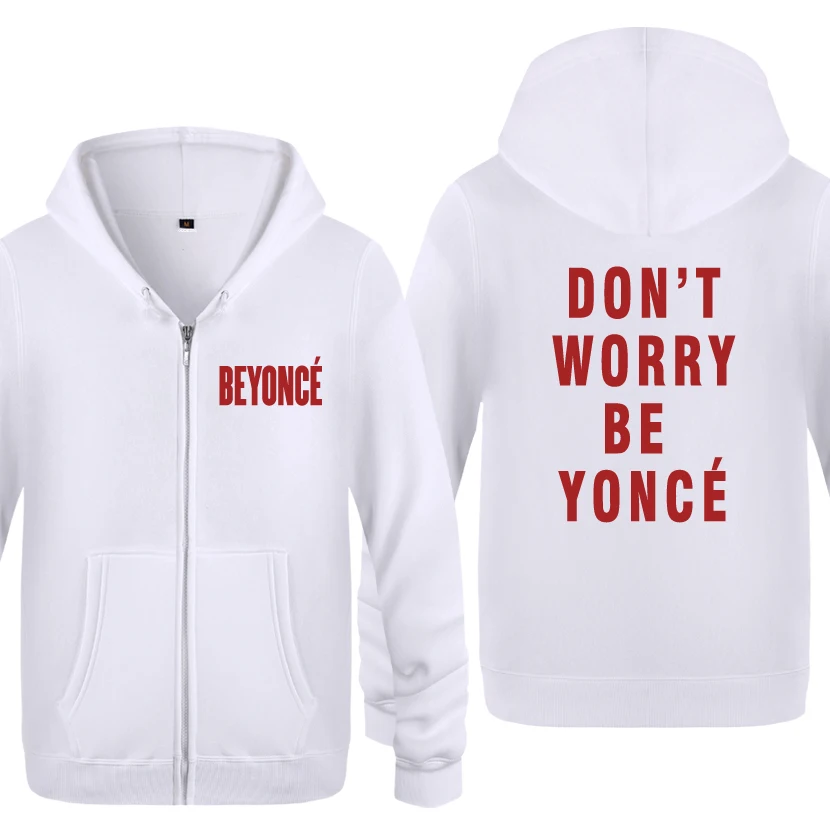 Не беспокойтесь быть YONCE BEYONCE толстовки для мужчин мужские флисовые кардиганы на молнии толстовки с капюшоном - Цвет: BAY HOT
