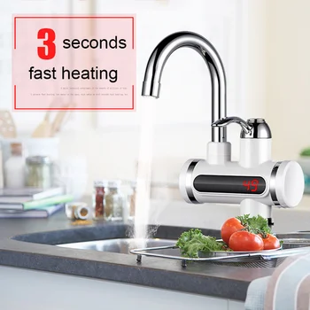 

HOT 360 Rotate Electric Faucet Tap Hot/Cold Water Sink Heating Instant Device 220V 3000W NDS66