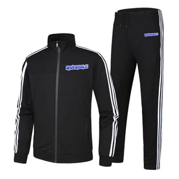

2020 Solid Riverdale Printed Tracksuit Men Spring Casual Mens Set Slim Fit Autumn Outwear Jacket + Pants 2 Pieces Track Suits