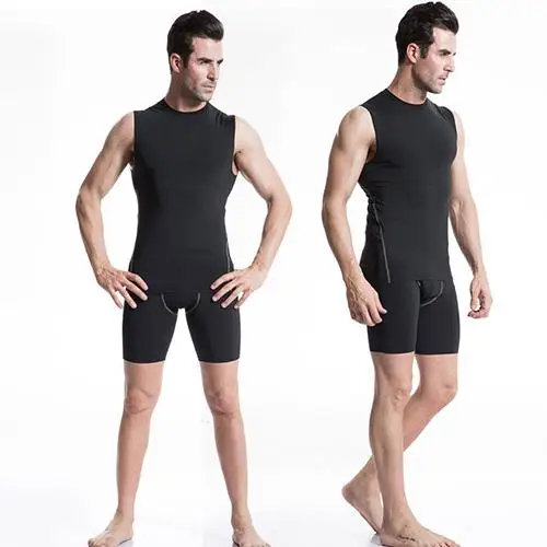 

Fashion Men Compression Tank Top Base Layer Sleeveless Gym Workout Slim Fits Vest