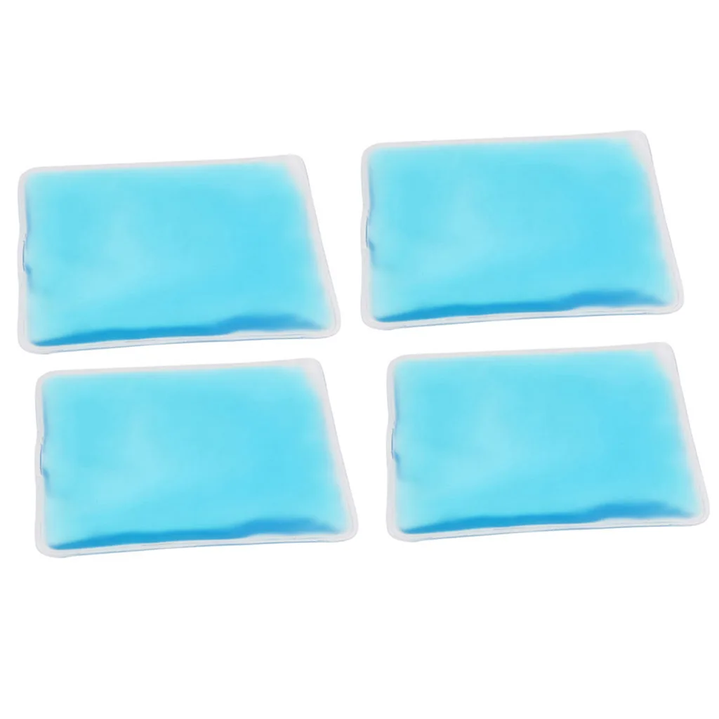4 Pieces Instant Hot & Cold Packs - 10x8 cm - Reusable Gel Beads Ice Packs & Hot Packs for Body Pain, Face, Puffy Eyes