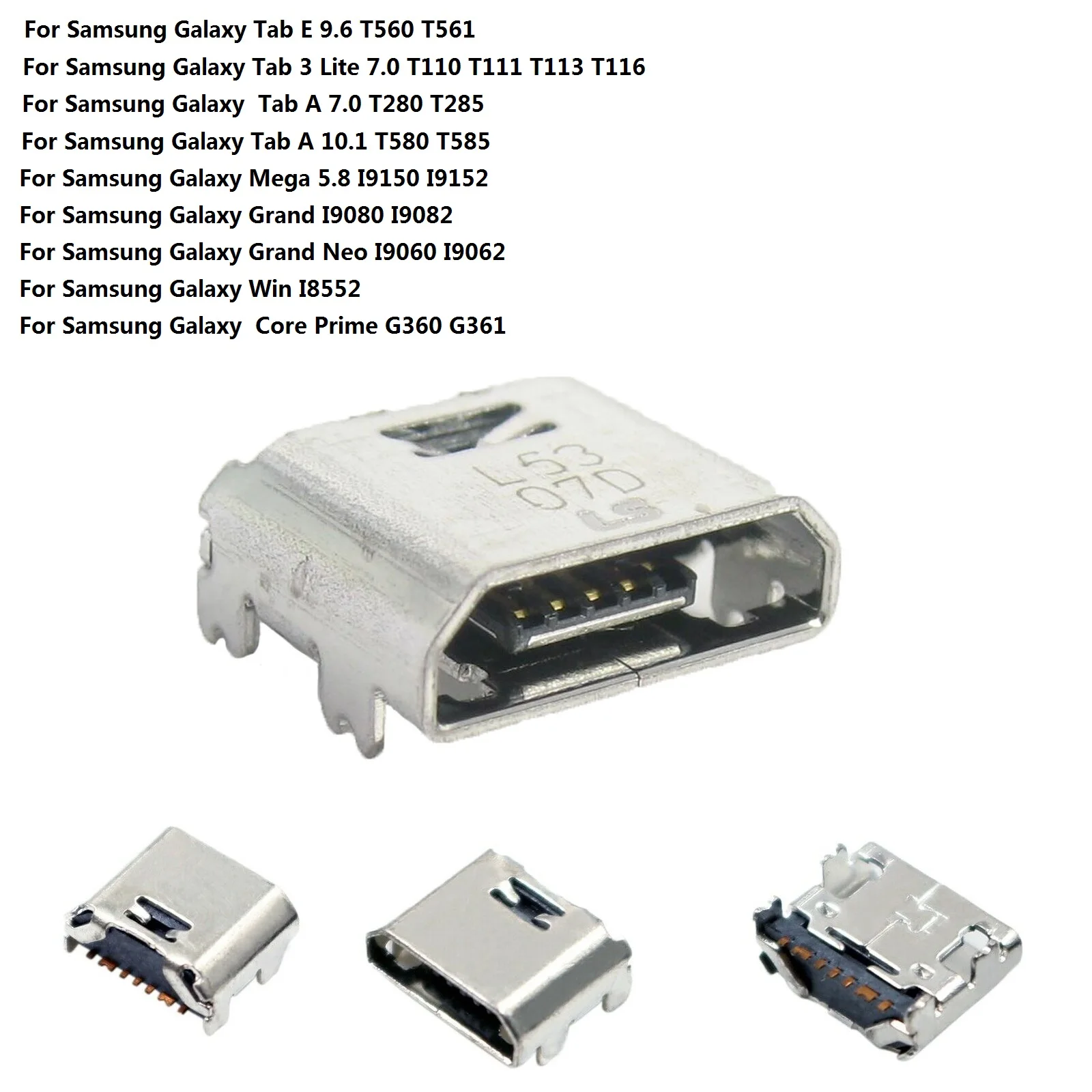 

For Samsung Galaxy Tab 3 Lite 7.0 T110 T111 T280 T560 T580 I9082 I9060 I9152 I8552 G360 Charge Charging Port Socket Connector