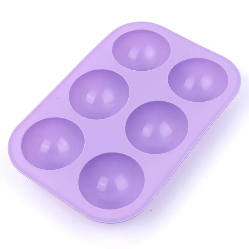 Полусфера силиконовые формы для выпечки торта украшения инструменты 6-луночное форма для шоколадного фондана разные цвета мяч Форма печенья инструмент