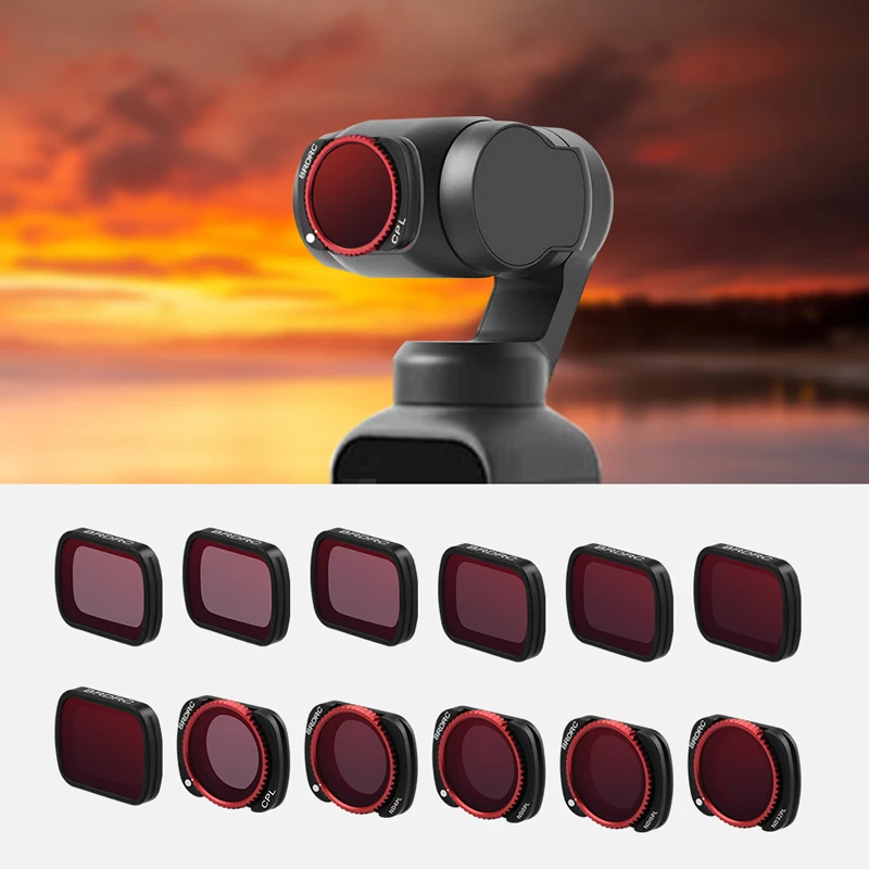 Per Dji Osmo Pocket 2 Handheld Gimbal Camera Lens Filters Set Uv Cpl Nd8/16/32 Ndpl Per Osmo Pocket 2 Filtro Regolabile