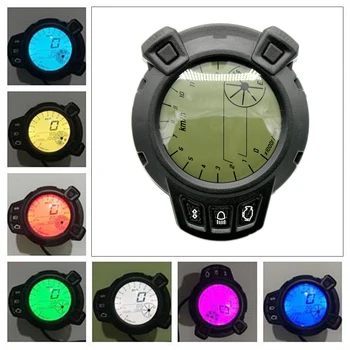 

New 12V 7 Color Motorcycle Odometer Speedometer Fuel Level Gauge Backlight Modified LCD Instrument for Land Rover Yamaha BWS125