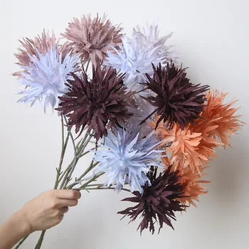 

Three-headed Thorn Chrysanthemum Simulation Silk Artificial Daisy Display Flowers Boquet Home Decor Wedding Decoration Silk F