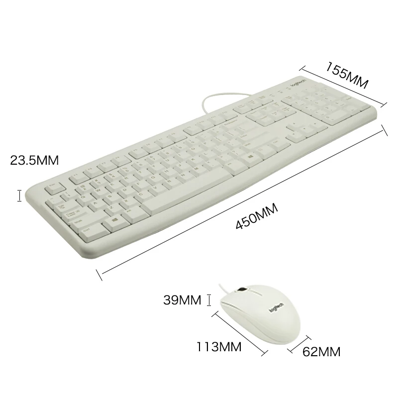 Logitech combos настольный проводной простой мышь MK120 клавиатура для ПК игровая