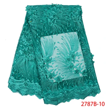 

Embroidery Tulle Mesh Lace High Quality African Tulle Lace Fabrics Fashion Nigerian Net Lace for Wedding Party Dress APW2787B-7