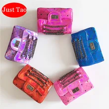 DHL,, маленький кожаный кошелек Just Tao для детей, панковские сумки-мессенджеры для маленьких девочек, сумки через плечо для подростков, мини-кошельки JTD030
