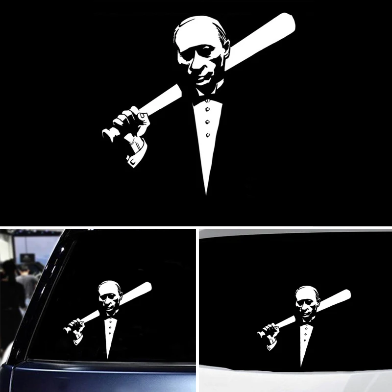 

20x19cm Car Sticker Putin Funny Car Sticker And Decals Car Accessories Car Styling Removable Decal Window Sticker For Car
