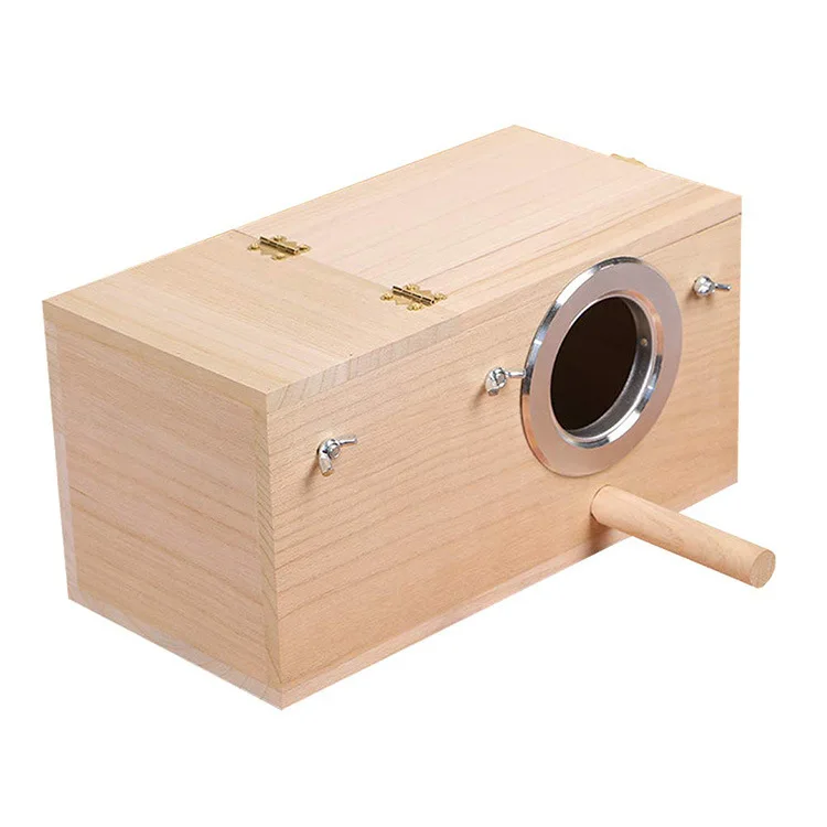 Wooden Bird Cage Breeding Box Nesting Boxes Hatching Cage Case For