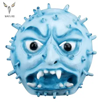 

Waylike Halloween Blue Scary Latex Mask Halloween Mask Costume Party Cosplay Props Ghost Festival Horror Scary Party Mask